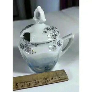 Antique Porcelain RS Prussia Swans Mustard Pot Excellent Condition